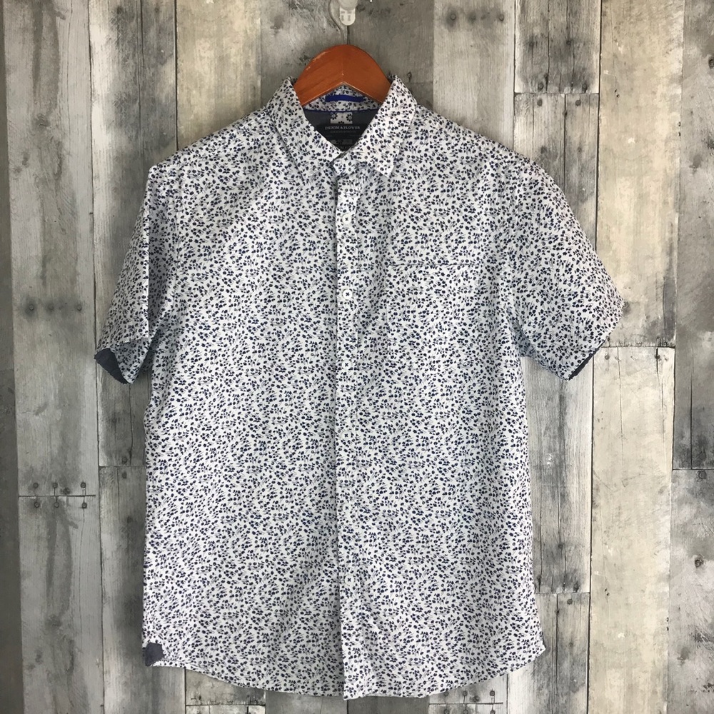 Flower & Denim Short Sleeve- Medium Slim Fit